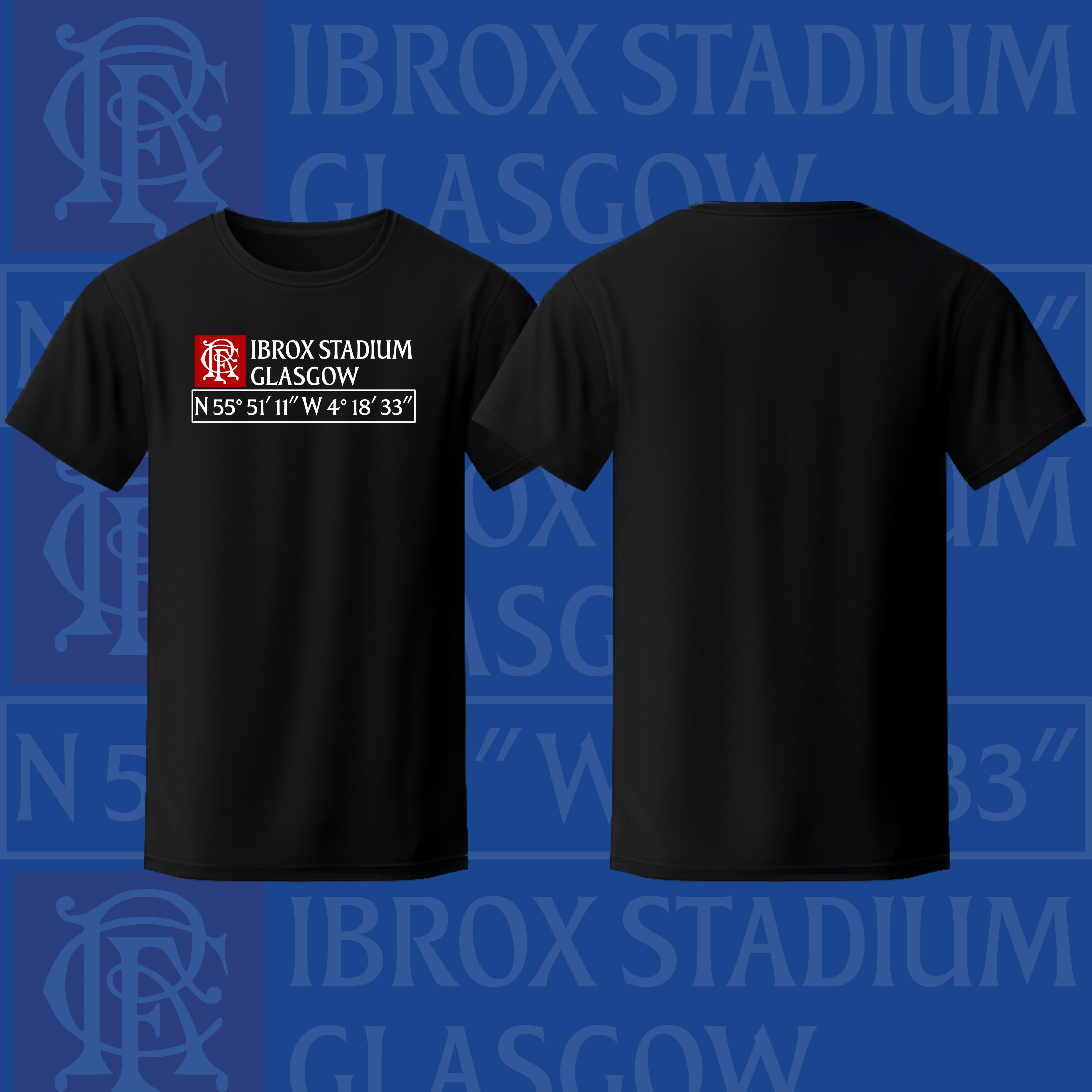 Kids 'Ibrox Coordinates' T-shirt