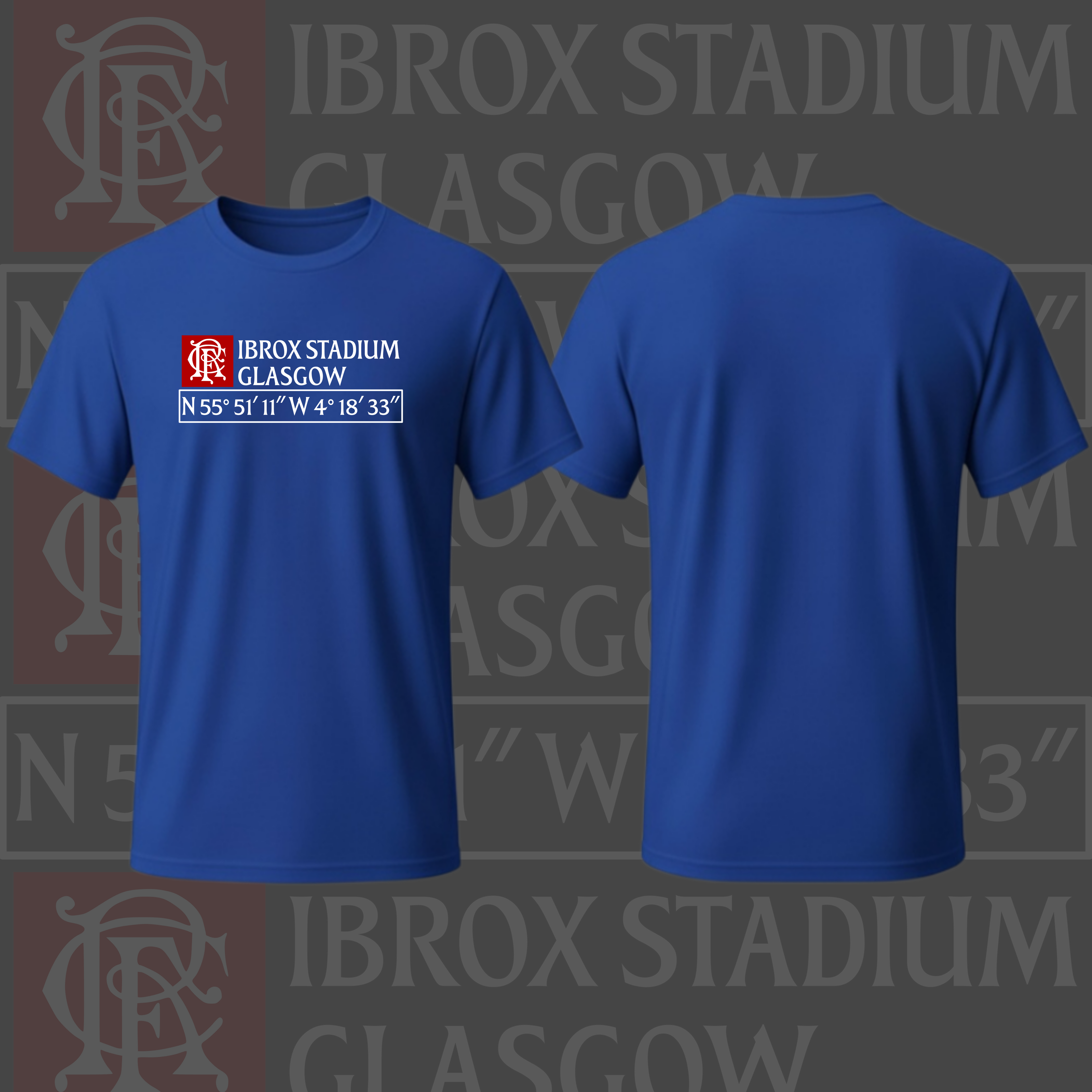 Adults 'Ibrox Coordinates' T-Shirt