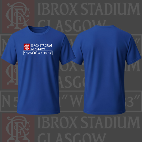 Adults 'Ibrox Coordinates' T-Shirt