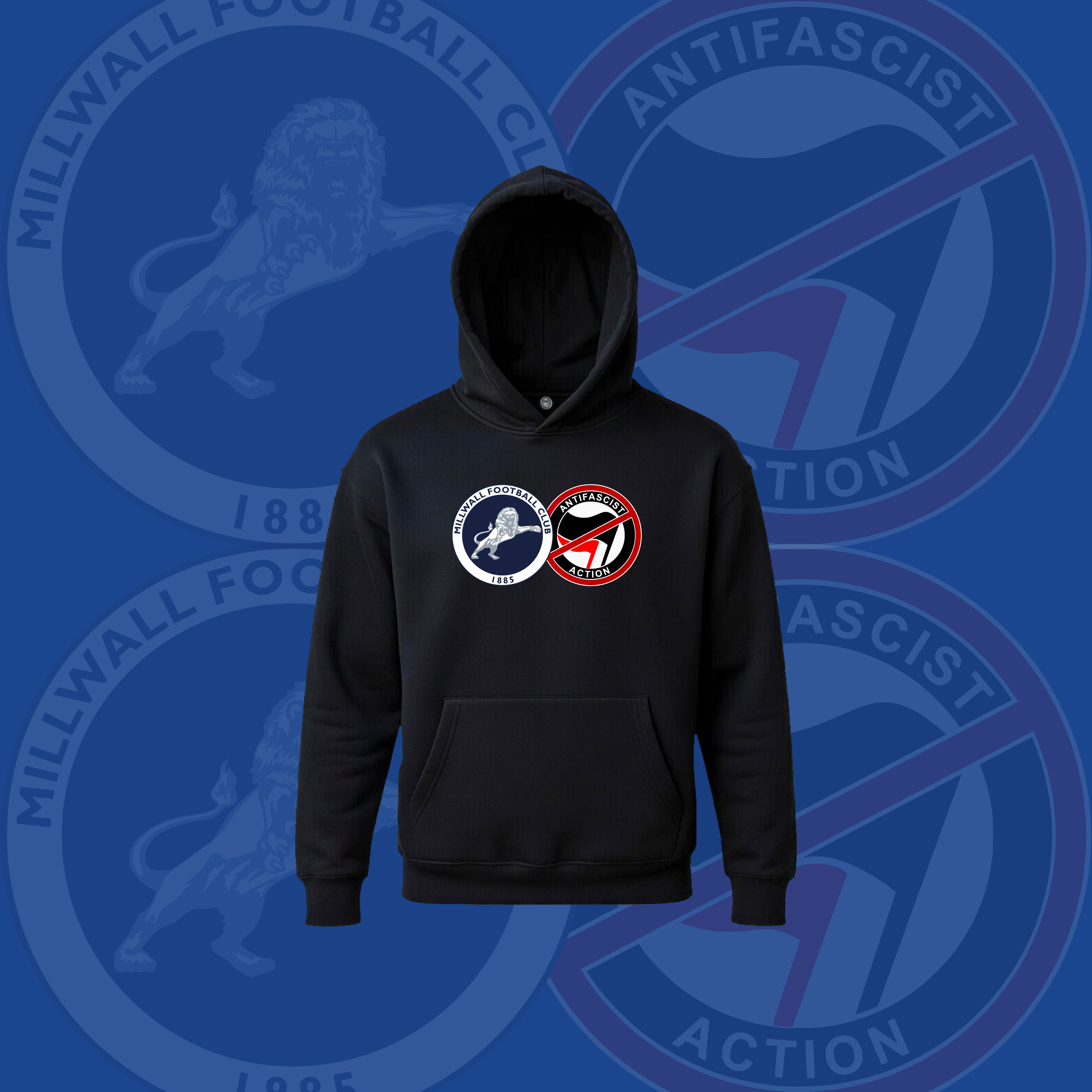 Adults Millwall Anti Antifa Hoodie