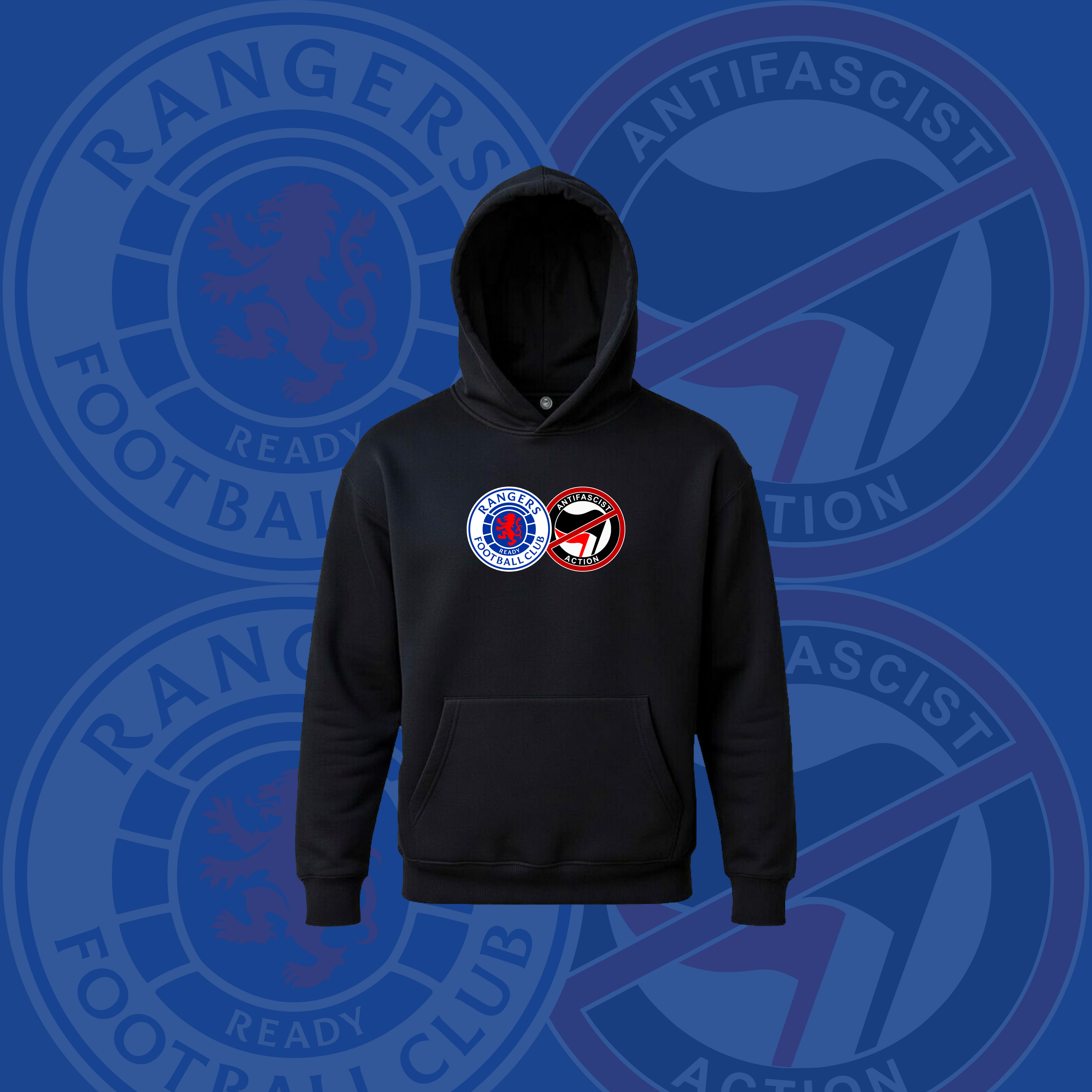 Adults Rangers Anti Antifa Hoodie